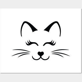 Kitty Cat Face Shirt, Cat Lover Shirt, Whiskers Face Shirt, Kitty Kitten Shirt, Womens Cat Shirt, Animal Lover Shirt, Kitten T-Shirt. Posters and Art